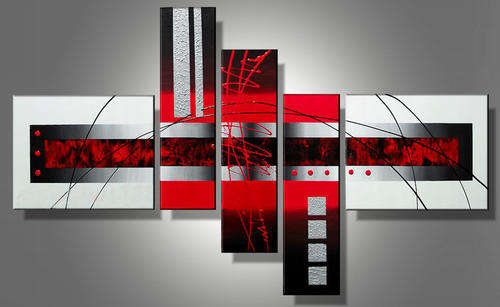 Handmade Signed Canvas Oil Painting 195cmx80cm Modern Abstract  Golden T146