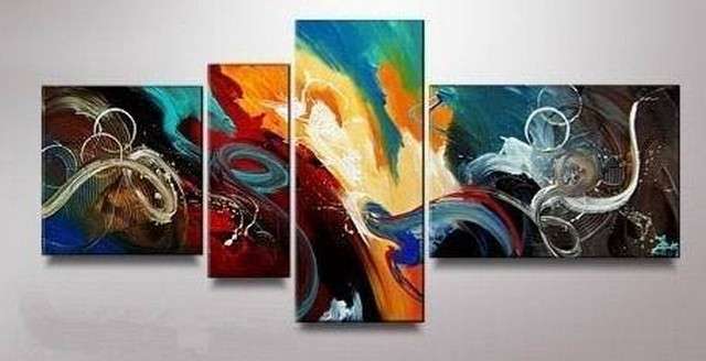 Handmade Signed Canvas Oil Painting 165cmx80cm Modern Abstract  Golden GX041
