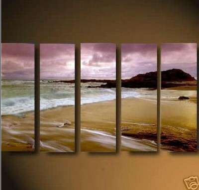 Hand-painted Canvas Oil Painting 150cmx90cm Seascape  Beach Summer G803