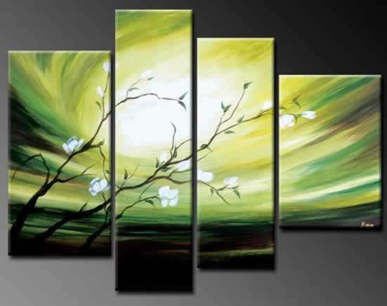 Group Oil Painting 4 sets Monernism Decorate Flowrers BYGP-07