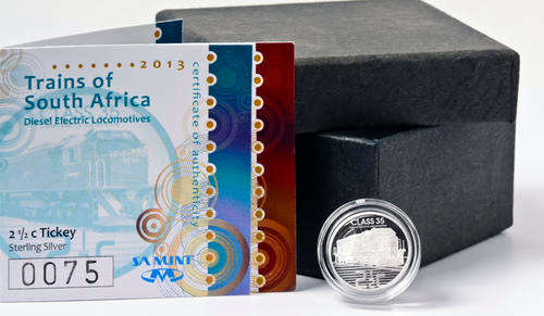 *** NEW ***  Very low number: 292   = PROOF 2013 Silver Tickey - Diesel Electric Locomotive