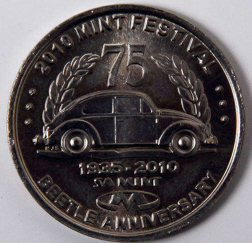 2010 Coin Show Token - VW Beetle 75 years