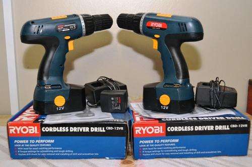 2x Ryobi 12 Volt cordless Drills