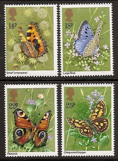 1981 : SET OF 4 : BUTTERFLIES : UNMOUNTED MINT