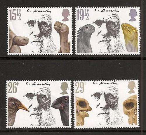 1982 : SET OF 4 : DEATH CENTENARY OF CHARLES DARWIN : UNMOUNTED MINT