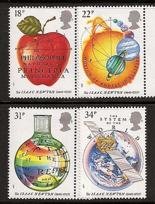 1987 : SET OF 4 : THE PRINCIPIA MATHEMATICA : SG 1351 - 1354 : UNMOUNTED MINT