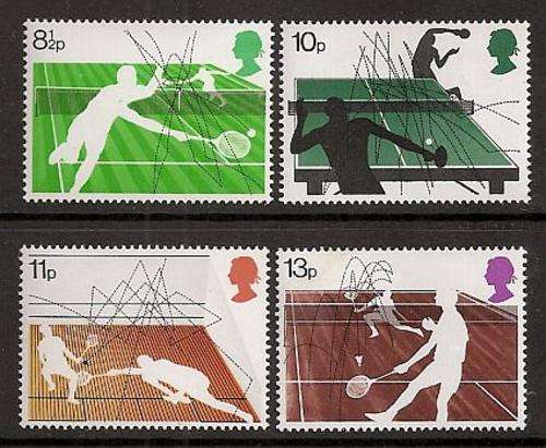 1977 : SET OF 4 : RACKET SPORTS : UNMOUNTED MINT