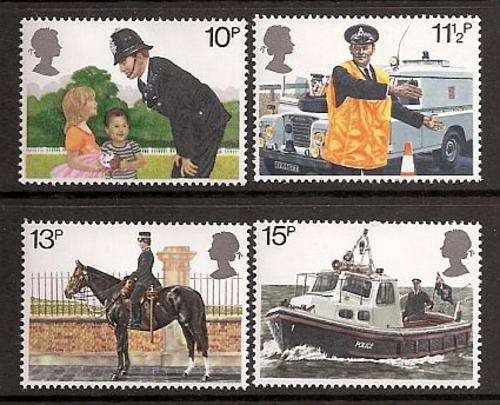 1979 : SET OF 4 : 150th ANNIVERSARY OF METROPOLITAN POLICE : UNMOUNTED MINT