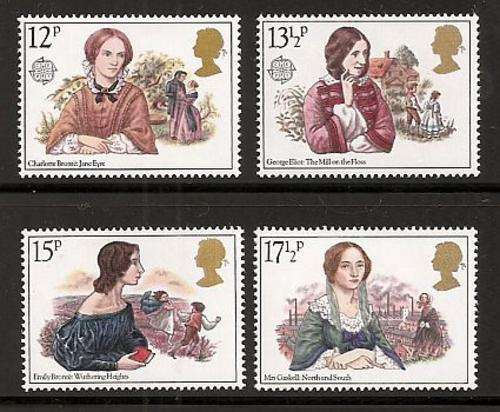 1980 : SET OF 4 : FAMOUS AUTHORESSES : UNMOUNTED MINT