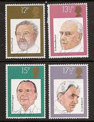 1980 : SET OF 4 : BRITISH CONDUCTORS : UNMOUNTED MINT