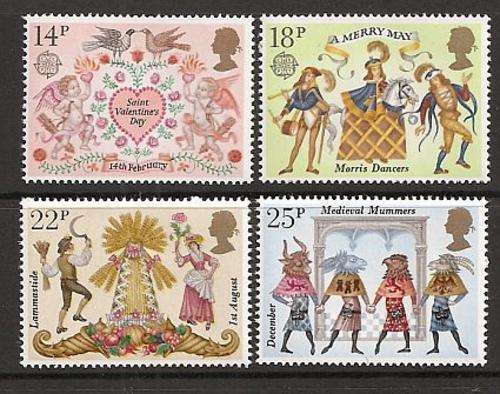 1981 : SET OF 4 : FOLKLORE : UNMOUNTED MINT