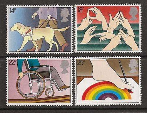 1981 : SET OF 4 : INTERNATIONAL YEAR OF THE DISABLED : UNMOUNTED MINT