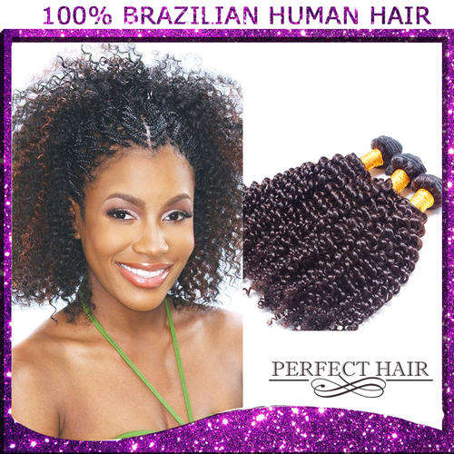 Brazilian virgin hair kinky curl,300g  12"
