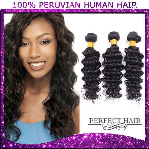 5A Plus Virgin Peruvian Human Hair  Deep Wave,300g,12"-30"