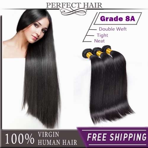 100% VIRGIN HUMAN HAIR, SILKY STRAIGHT, FREE SHIPPING