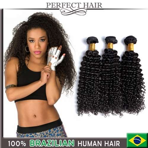 Brazilian Human hair weave, kinky curl, 12"-30",300g