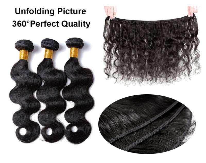 Brazilian Hair 100% Body Wave Human Hair 3 Bundles Free Shipping