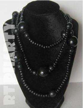 WOODEN ETHNIC NECKLACE  **EBONY**
