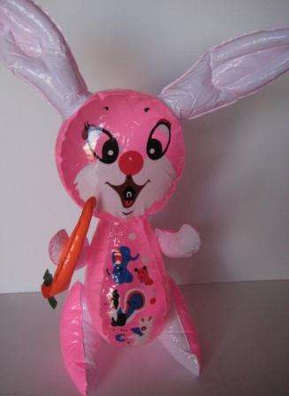 INFLATABLE PINK BUNNY RABBIT