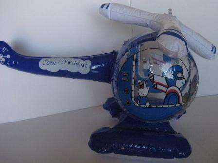 INFLATABLE BLUE HELICOPTER