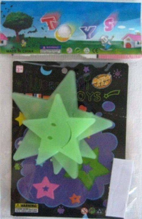 FLOURESCENT SMILING STARS **GREEN**
