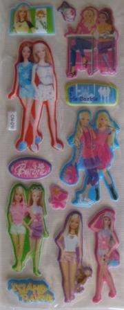 PUFFY STICKERS **BARBIE & FRIENDS**