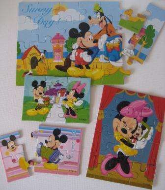 CHIPBOARD STICKER PUZZLES  **MICKEY MOUSE & FRIENDS**  SET OF 4