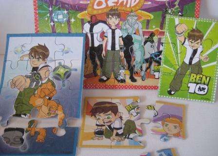 CHIPBOARD STICKER PUZZLES  **BEN 10**  SET OF 4