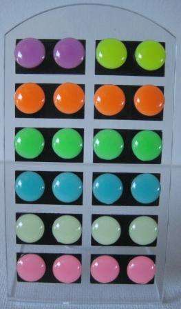 EARRINGS  **TUTTI FRUTTI STUDS** 12 PAIRS