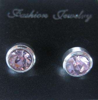PINK STUDS**FAUX CRYSTAL