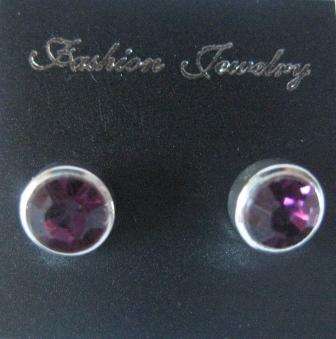ROYAL PURPLE STUDS**FAUX CRYSTAL