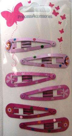HAIRCLIPS **LAVENDER, PINK & FUSIA** 3 PAIRS PER PACK