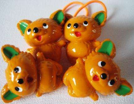 HAIR TIES **ORANGE** BEARS