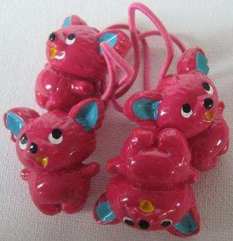 HAIR TIES **DARK PINK** BEARS