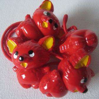 HAIR TIES **RED** BEARS