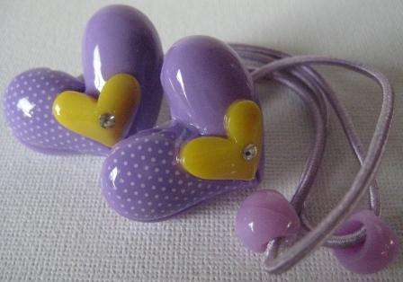 HAIR TIES **PURPLE** HEARTS