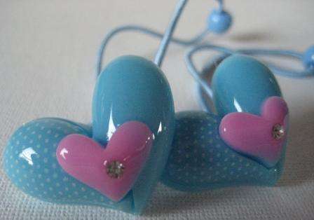 HAIR TIES **LIGHT BLUE** HEARTS