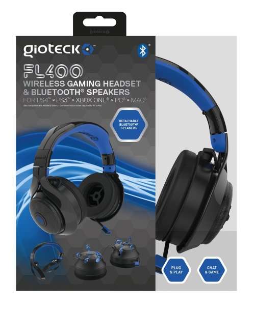 Gioteck FL400 Wireless Gaming Headset & Bluetooth Speakers