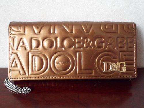 STUNNING BRONZE DOLCE & CABBANA WALLET!!! BECOMES SMALL SLING HANDBAG!!!