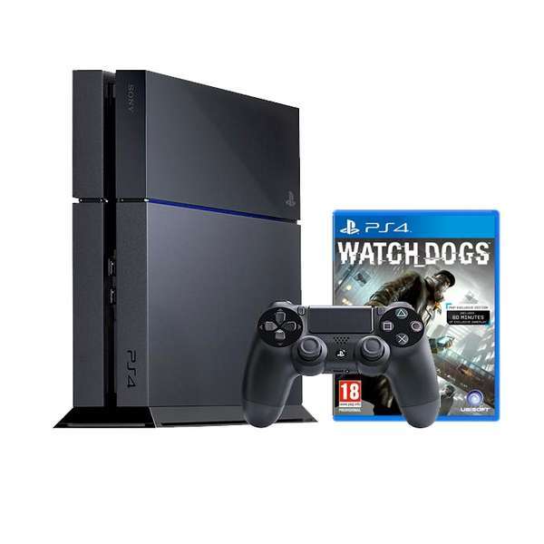 Playstation 4 Console 500GB + 1 x Wireless Controller + Watch Dogs (PS4)