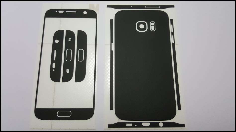 Samsung Galaxy S7 Duos Dual SIM | dbrand & Slickwraps Skins | Silver Titanium 32GB | Wireless Pad