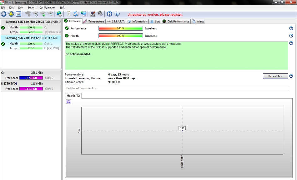 Samsung 750 EVO 2.5" 120GB SATA3 6GB/s SSD Solid State Drive