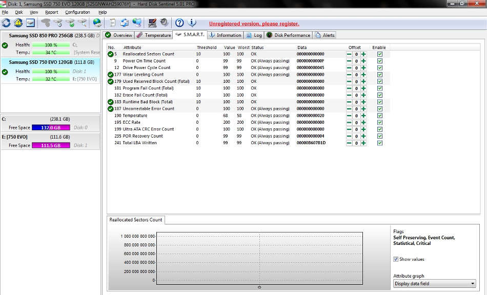 Samsung 750 EVO 2.5" 120GB SATA3 6GB/s SSD Solid State Drive