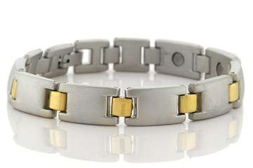 GENTS STAINLESS STEEL  THERAPEUTIC  BRACELET