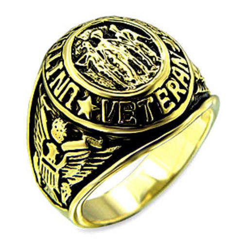 US ARMY VETERANS MEN'S RING SIZE 10