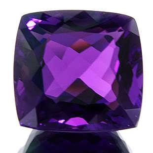 15.62 CARAT BRILLIANT PURPLE CUSHION FACET AMETHYST