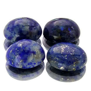 8.49 CARATS OF  ROYAL BLUE LAPIS LAZULI WITH PYRITES ( 4 PIECES )