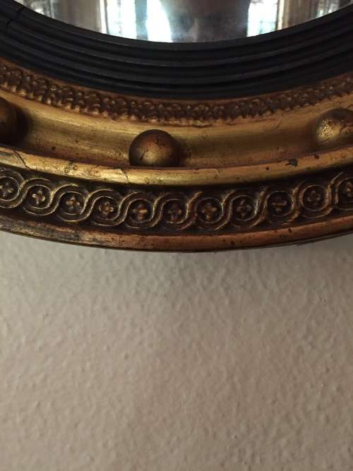 Antique Gilt Convex Mirror