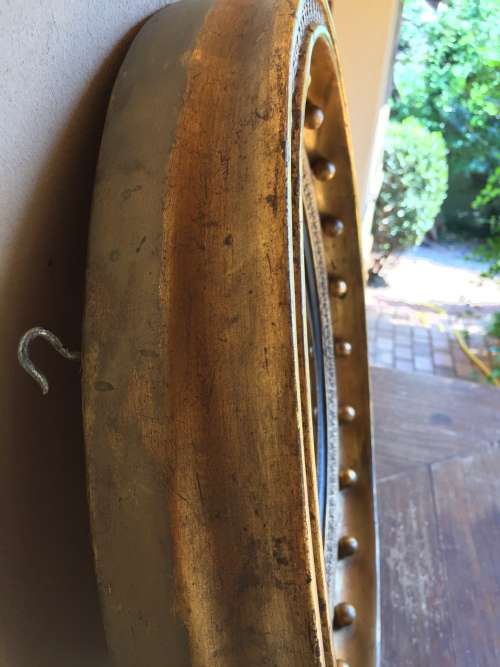 Antique Gilt Convex Mirror