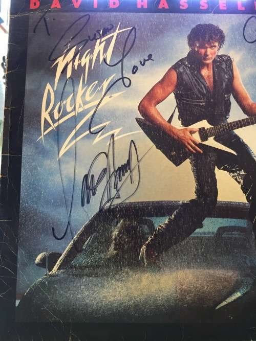 David Hasselhoff, Original Signed Vinyl/LP Night Rocker